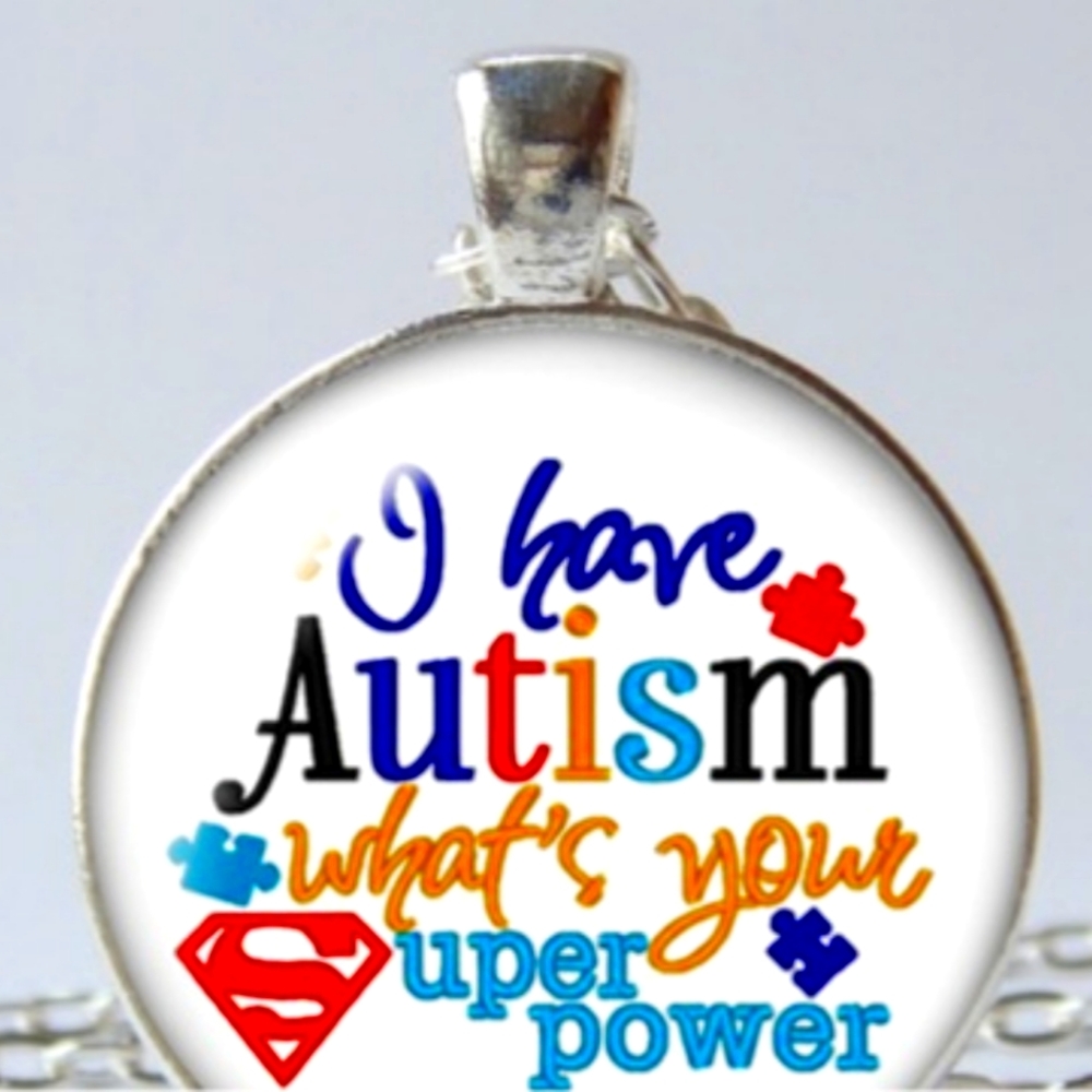 Autism Awareness Puzzle  Necklace  Ornament